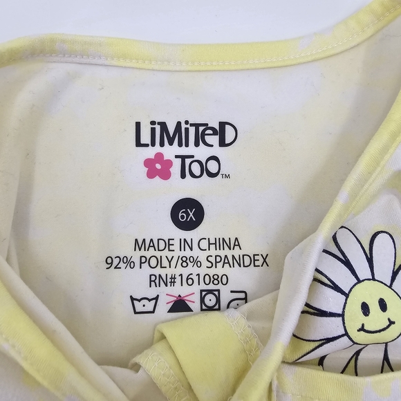 Limited Too Yellow Girl Romper Size 6X - Picture 2 of 3